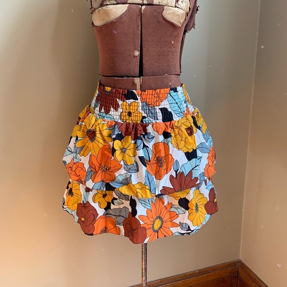 BB Dakota steve madden floral skirt mini retro size xs - Picture 1 of 7
